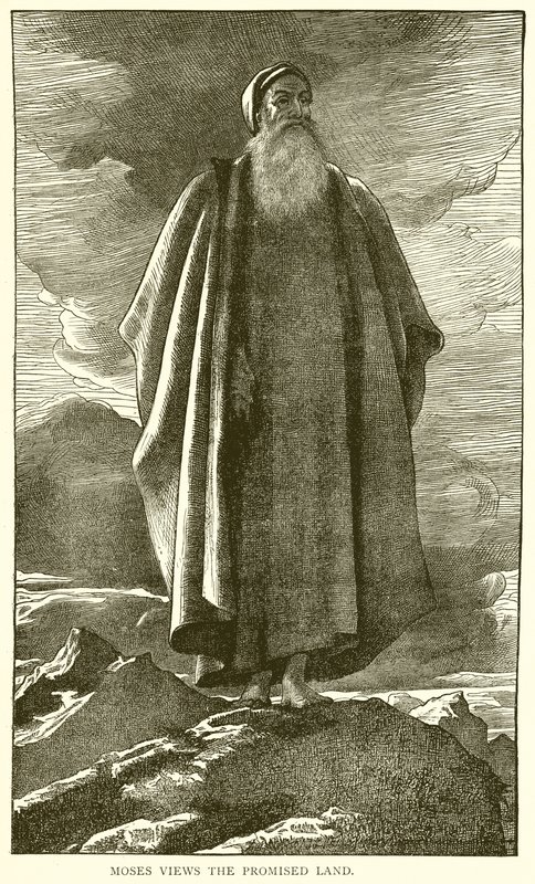 Moses Views the Promised Land by English School