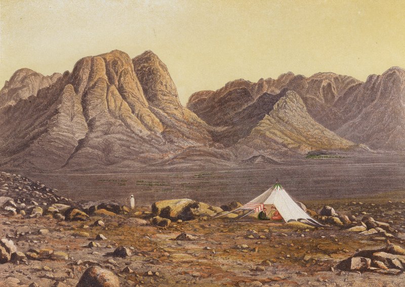 Mount Sinai, Horeb, from the Plain of En-Raheh, Exodus XIX 2 by English School