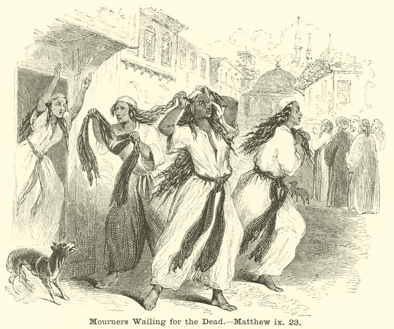Mourners Wailing for the Dead by English School