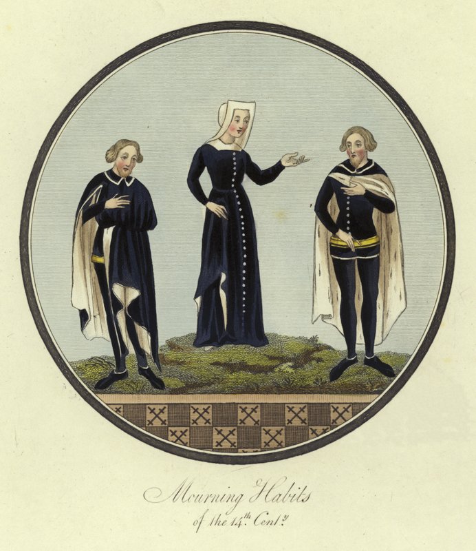 Mourning habits of the 14th Century by English School