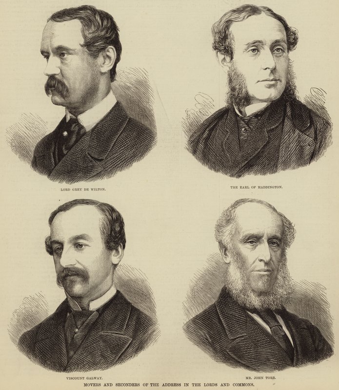 Movers and Seconders of the Address in the Lords and Commons by English School