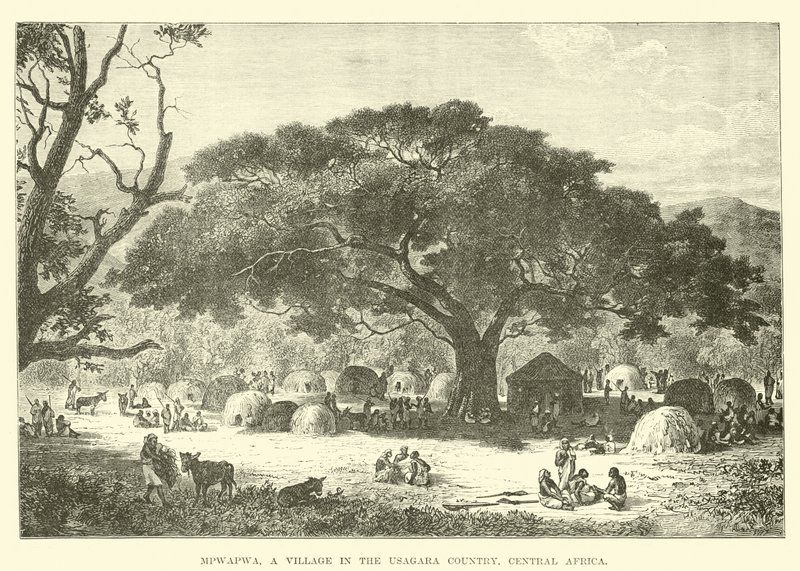 Mpwapwa, a village in the Usagara Country, Central Africa by English School
