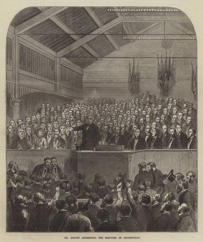 Mr Bright addressing the Electors of Birmingham by English School