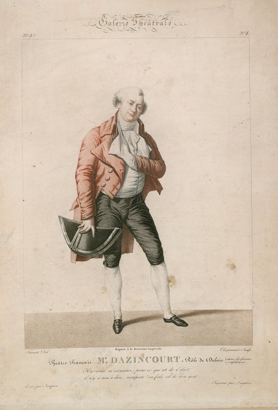 Mr Dazincourt in the role of Dubois at the Theatre Francais by English School