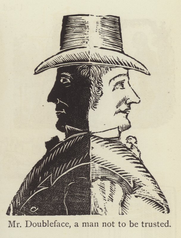 Mr Doubleface, a man not to be trusted by English School
