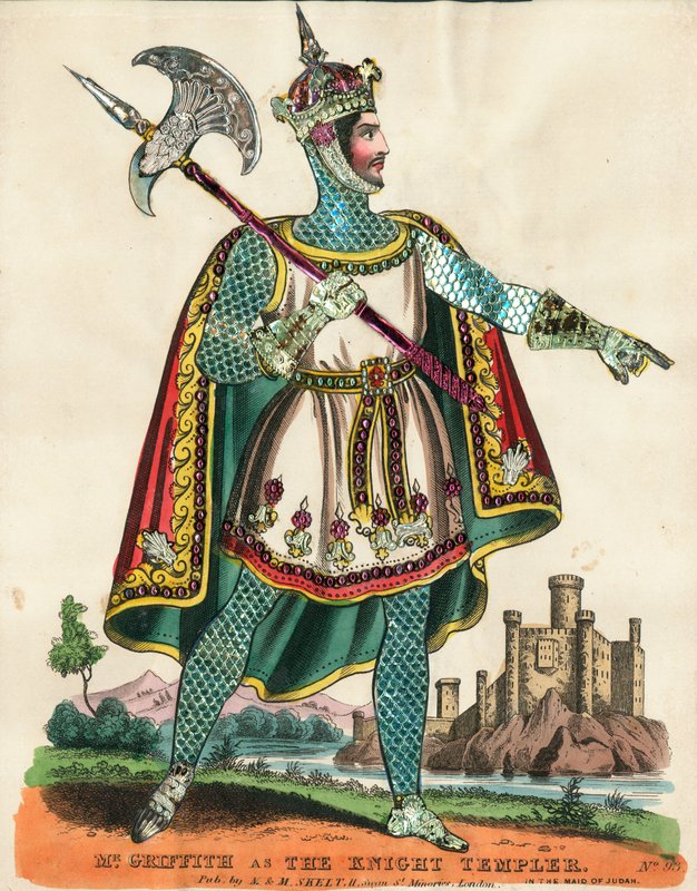 Mr Griffith as the Knight Templar in the Maid of Judah by English School