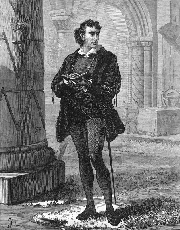 Mr. Henry Irving as Hamlet at the Lyceum Theatre by English School