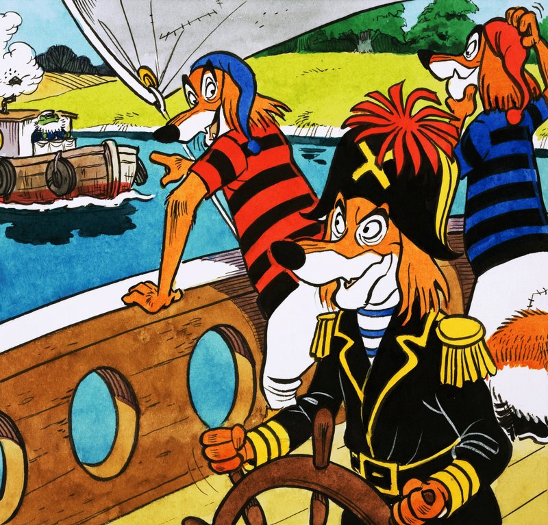 Mr Toad and dog pirates by English School