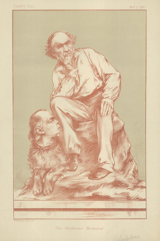 Mr William Ewart Gladstone and Mr Charles Bradlaugh by English School