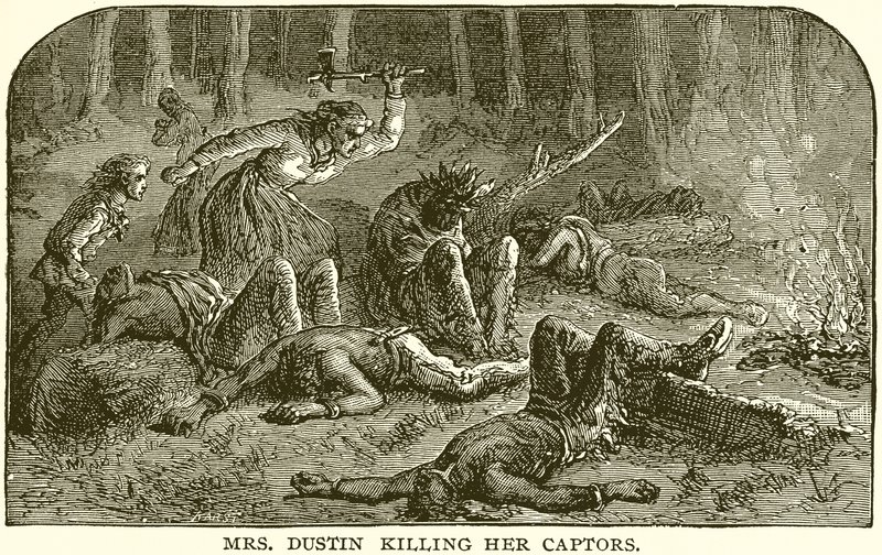 Mrs. Dustin Killing Her Captors by English School