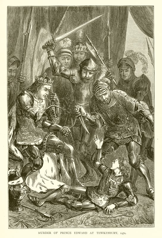Murder of Prince Edward at Tewkesbury, 1471 by English School