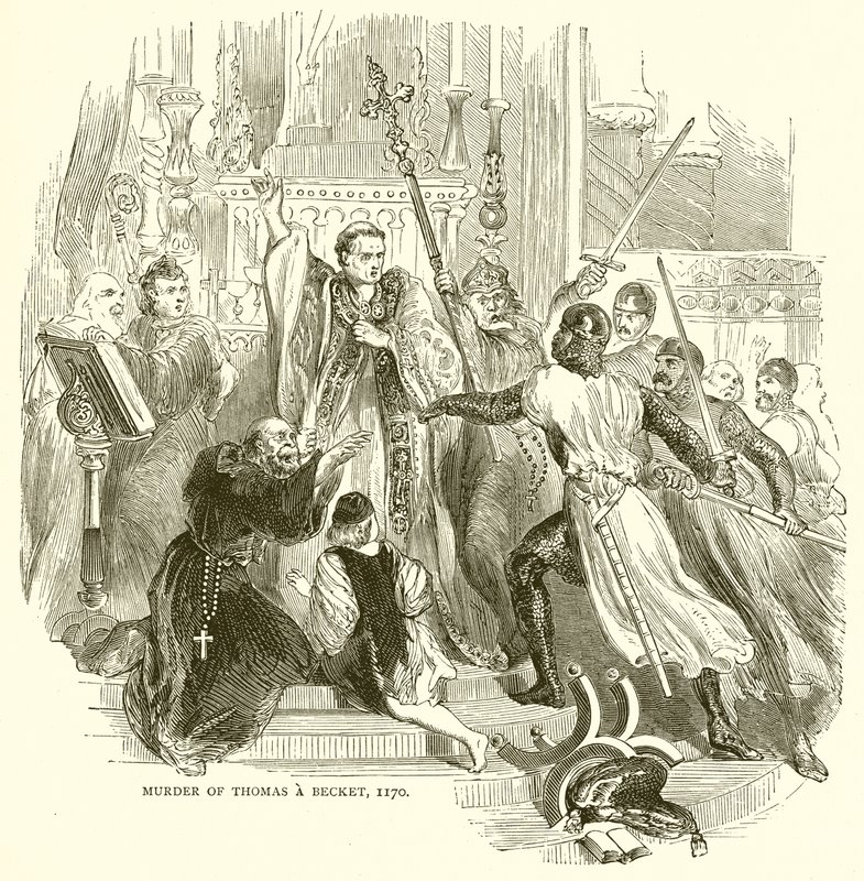 Murder of Thomas a Becket, 1170 by English School