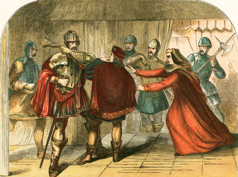 Murder of the Prince of Wales by Edward IV and His Brothers by English School