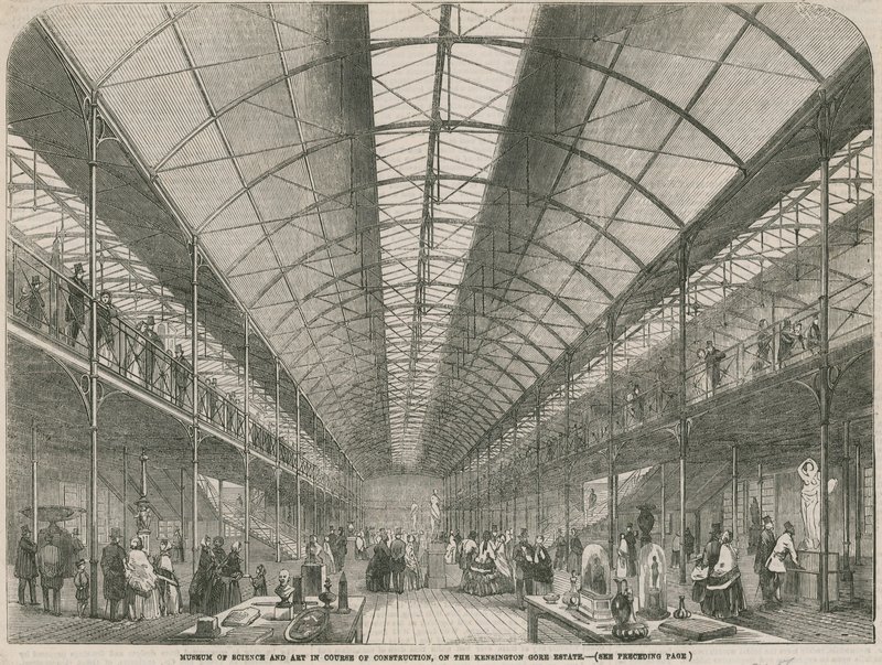 Museum of Science and Art in the course of construction, on the Kensington Gore Estate by English School