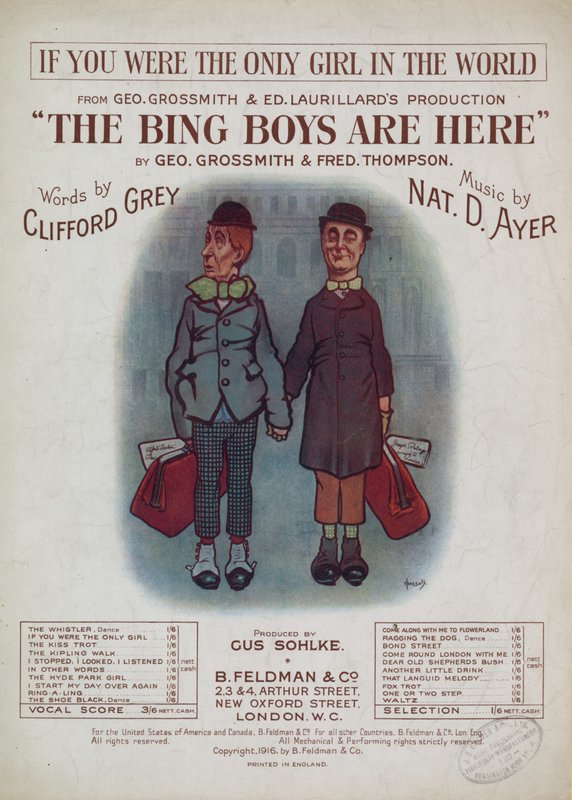 Music sheet for If You Were The Only Girl in the World by English School
