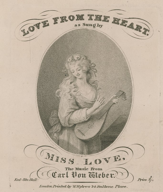 Musical score for Love from the Heart as sung by Miss Love by English School