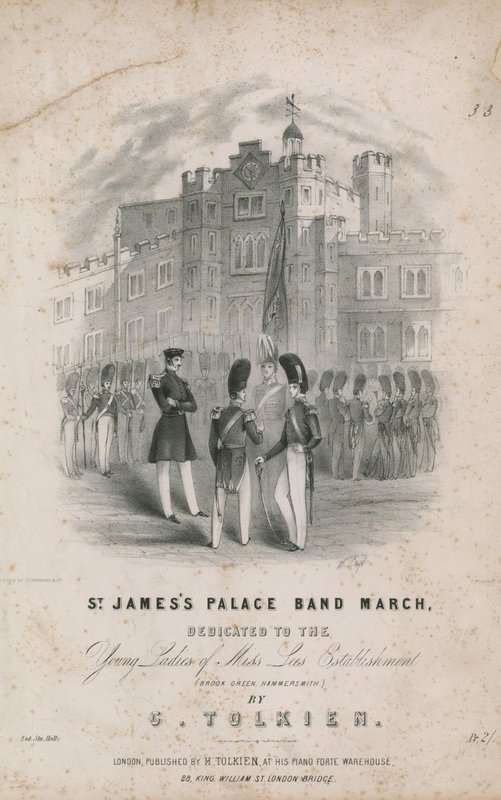 Musical score for St Jamess Palace Band March by English School