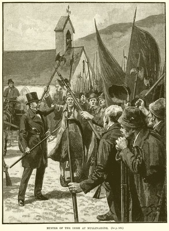 Muster of the Irish at Mullinahone by English School