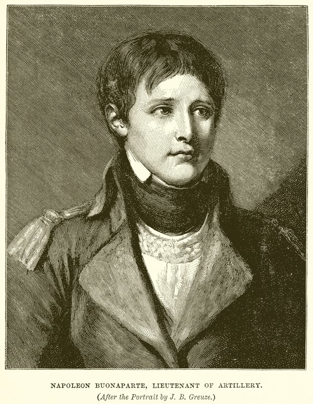 Napoleon Buonaparte, Lieutenant of Artillery by English School