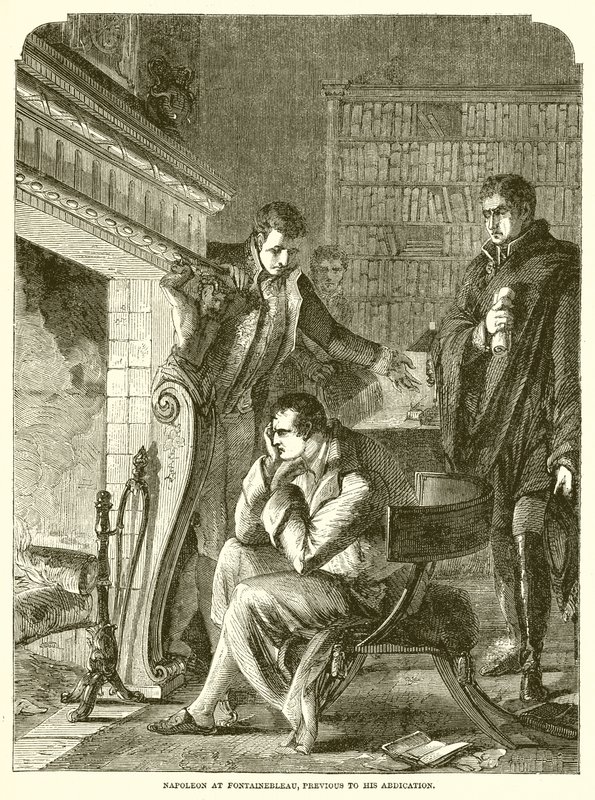 Napoleon at Fontainebleau, Previous to His Abdication by English School