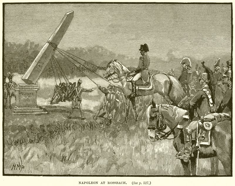 Napoleon at Rossbach by English School