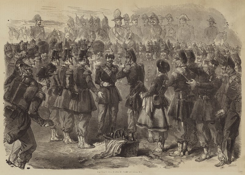 Napoleon the Third in Camp at Chalons by English School