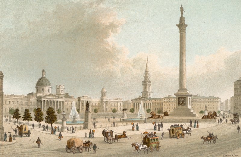 National Gallery--Trafalgar Square by English School