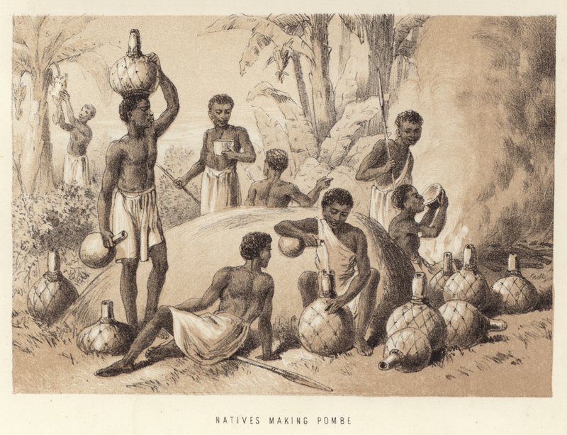 Natives Making Pombe by English School