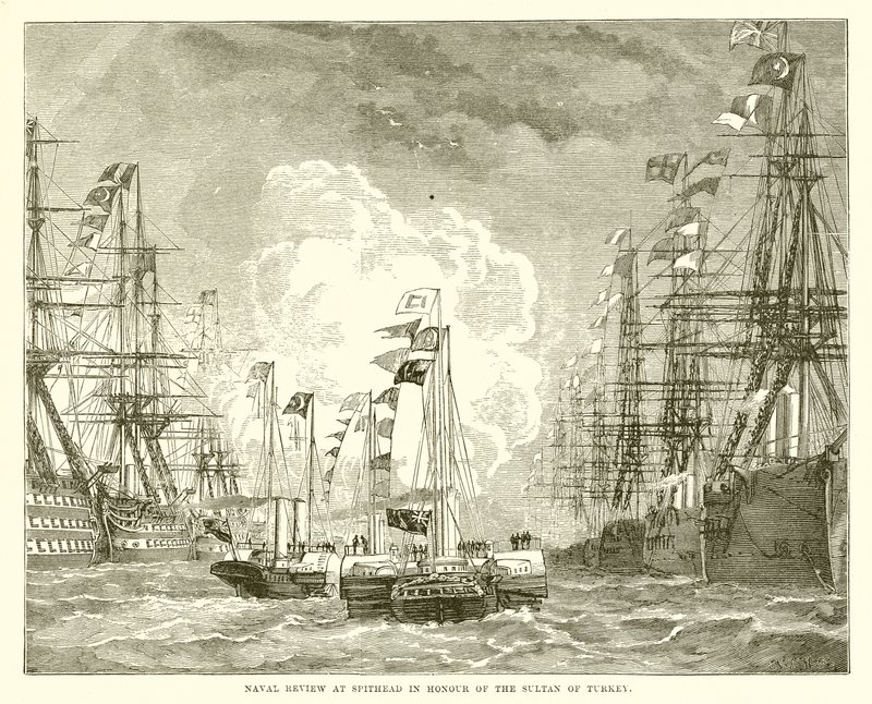 Naval Review at Spithead in Honour of the Sultan of Turkey by English School