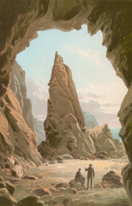 Needle Rock Cavern, Jersey by English School