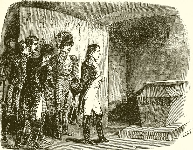 Napoleon at the Tomb of Frederick the Great by English School