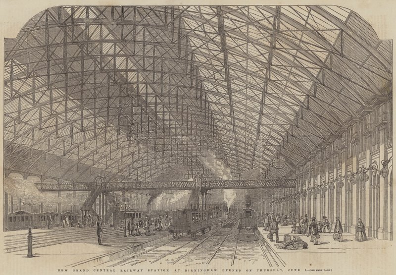 New Grand Central Railway Station, at Birmingham, opened on Thursday by English School