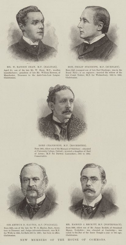 New Members of the House of Commons by English School