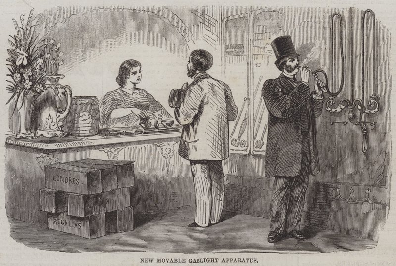 New Movable Gaslight Apparatus by English School