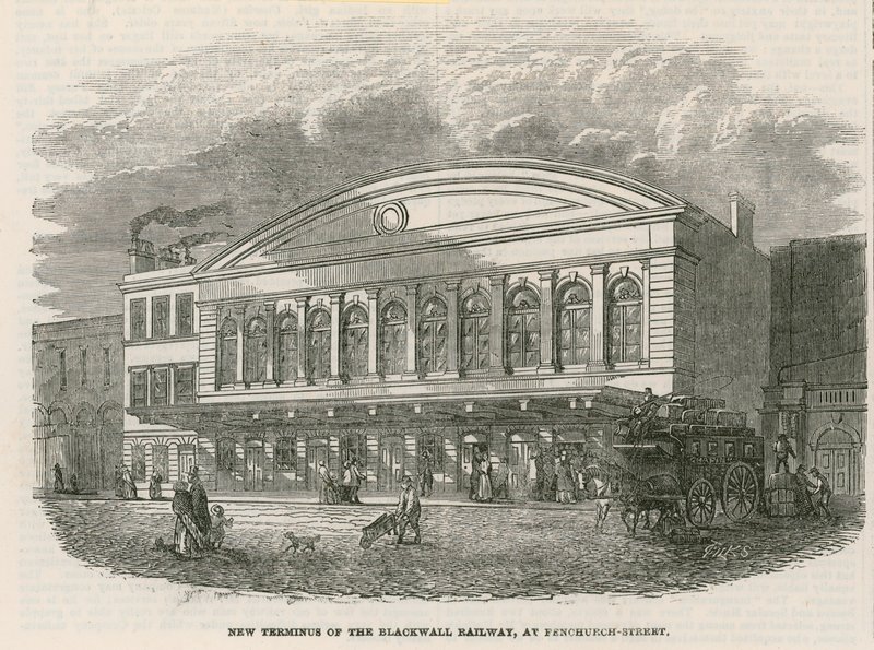New Terminus of the Blackwall Railway at Fenchurch Street, London by English School