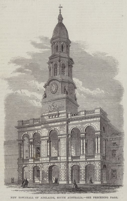 New Townhall of Adelaide, South Australia by English School