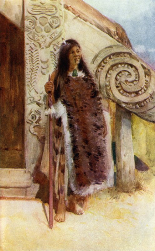 New Zealand: A Maori Chieftainess by English School