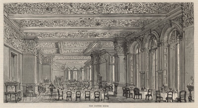 New Building of the Constitutional Club in Northumberland Avenue: The Coffee Room by English School