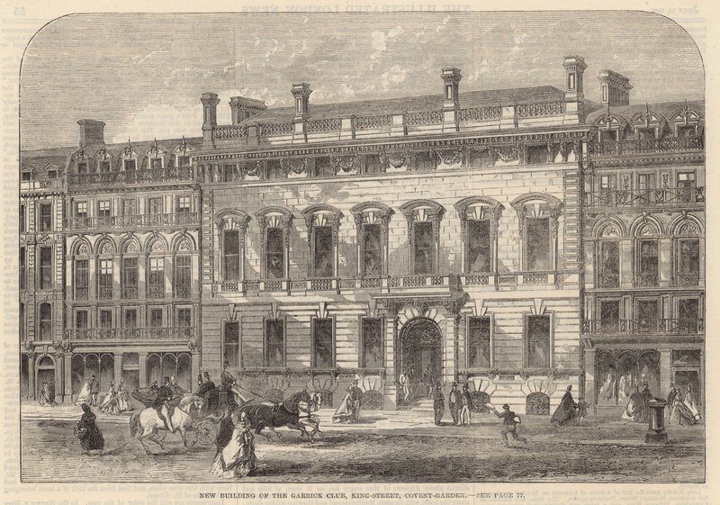 New Building of the Garrick Club, King Street, Covent Garden by English School