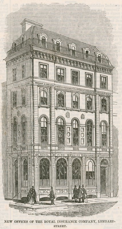 New offices of the Royal Insurance Company, Lombard Street, London by English School