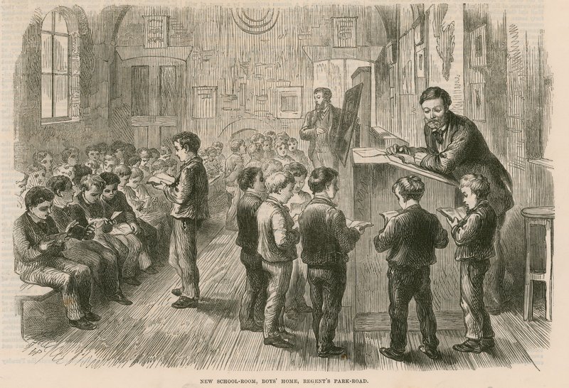 New school room, Boys Home, Regents Park Road, London by English School