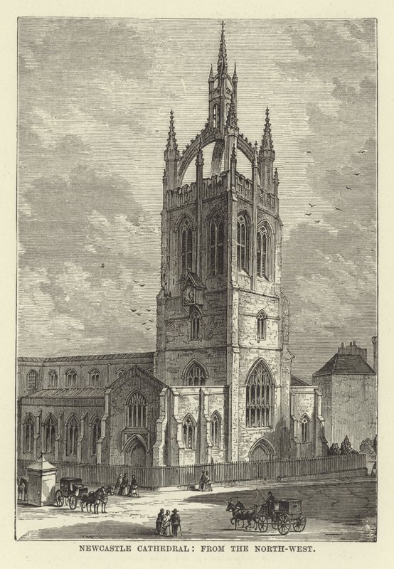 Newcastle Cathedral, from the North-West by English School