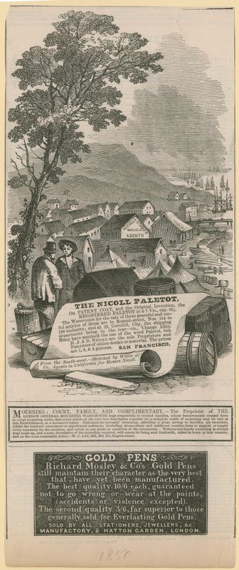 Nicoll Paletot, Richard Mosley & Co, and London General Mourning Warehouse Advertising by English School