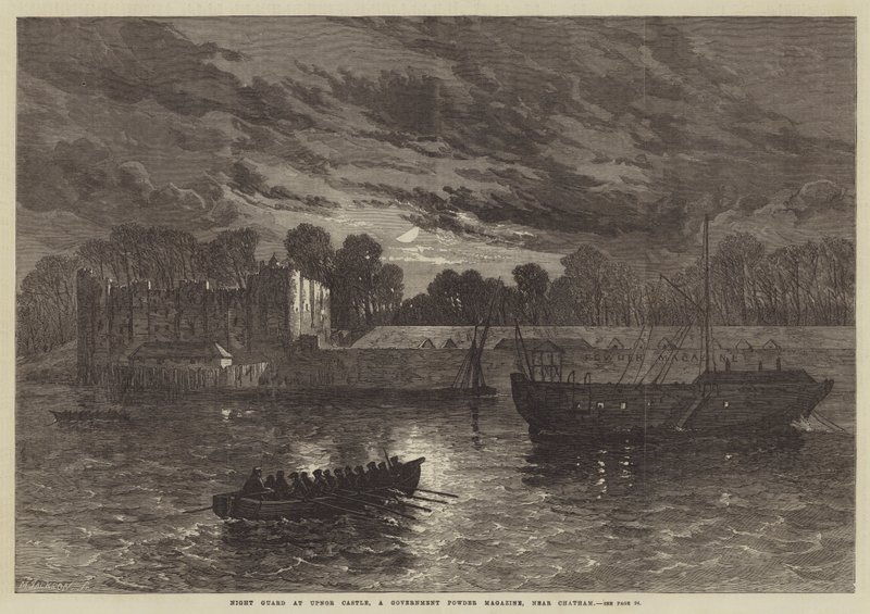 Night Guard at Upnor Castle, a Government Powder Magazine, near Chatham by English School