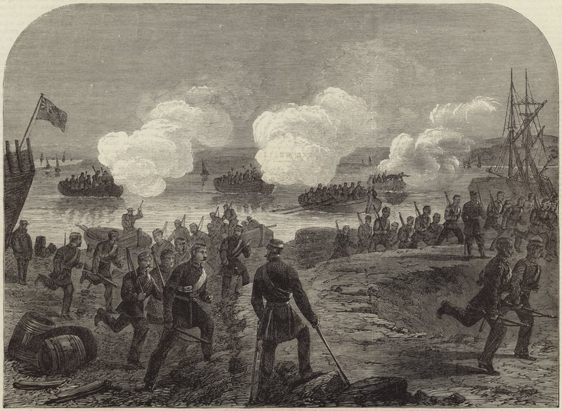Night Attack of the Kent Artillery Volunteers in Ore Creek by English School