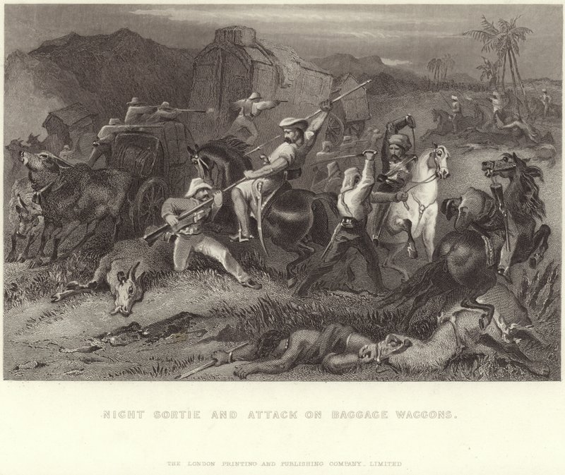 Night Sortie and Attack on Baggage Waggons by English School