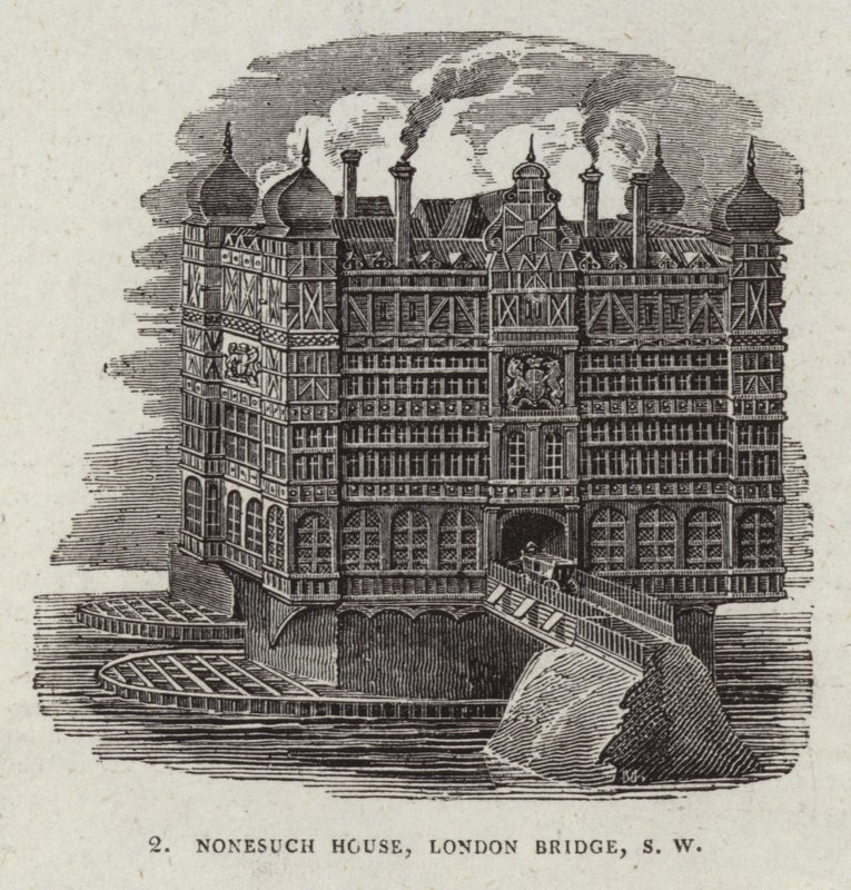 Nonesuch House on Old London Bridge by English School