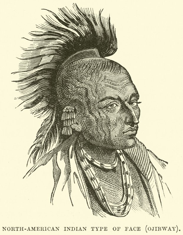 North-American Indian type of face, Ojibway by English School