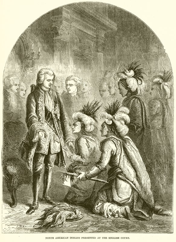 North American Indians Presented at the English Court by English School