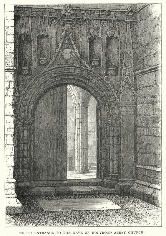 North Entrance to the Nave of Holyrood Abbey Church by English School